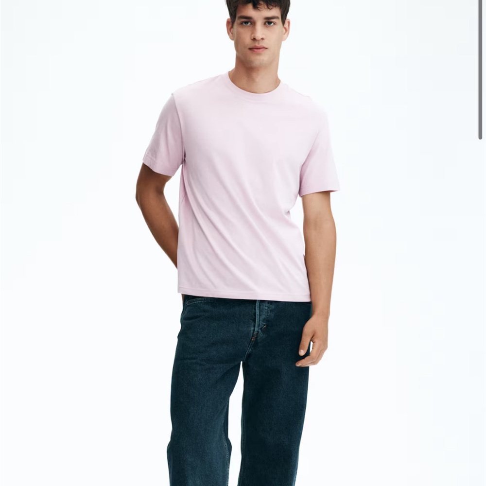 H&M Men’s REGULAR FIT SHORT SLEEVE T-SHIRT PINK
